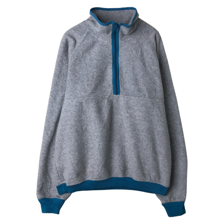 Vintage 1980'S WOOLRICH TETON half-zip fleece pullover, made in the USA, size M. polyester gray type Vintage Second Hand