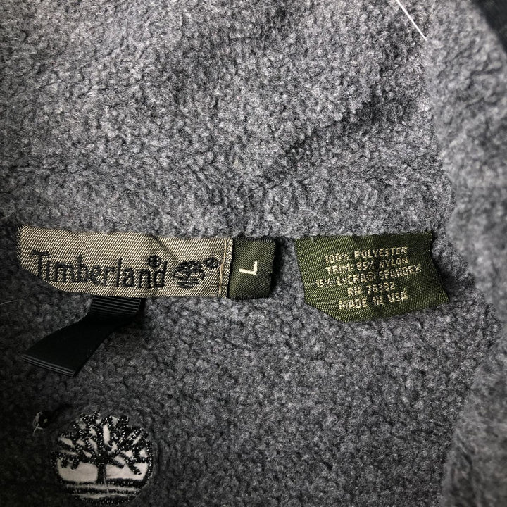 90s-00'S Timberland Fleece Pullover, Made in USA, Men's Size L polyester gray type Vintage Second Hand