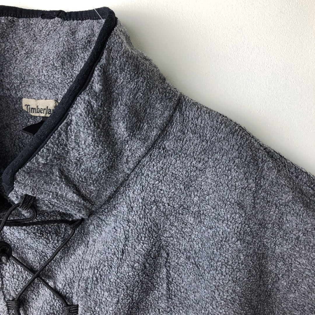 90s-00'S Timberland Fleece Pullover, Made in USA, Men's Size L polyester gray type Vintage Second Hand