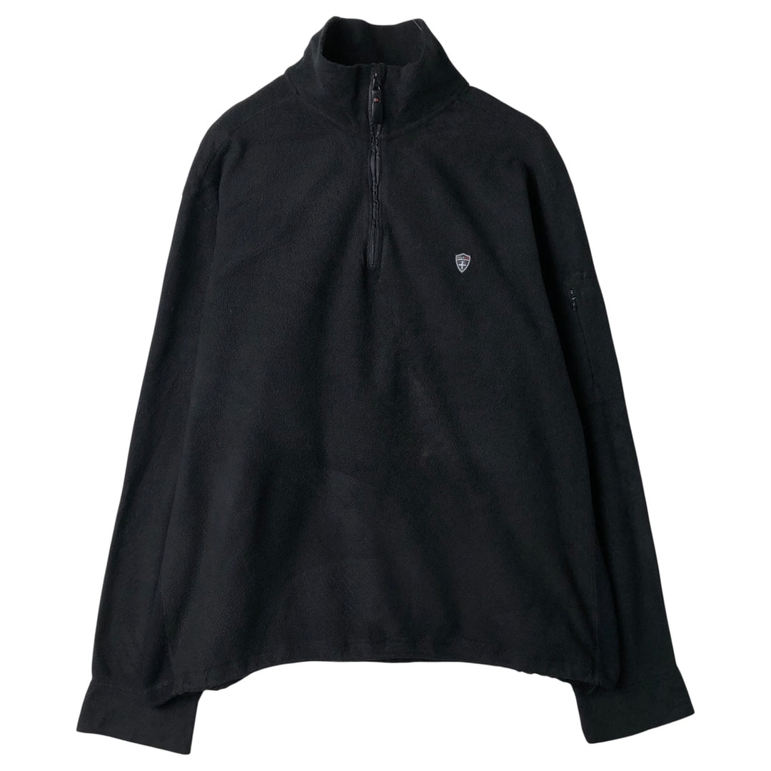Ralph Lauren POLO by Ralph Lauren Half-Zip Fleece Pullover, Men's Size L polyester black type Vintage Second Hand