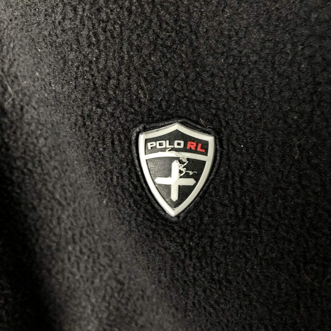 Ralph Lauren POLO by Ralph Lauren Half-Zip Fleece Pullover, Men's Size L polyester black type Vintage Second Hand