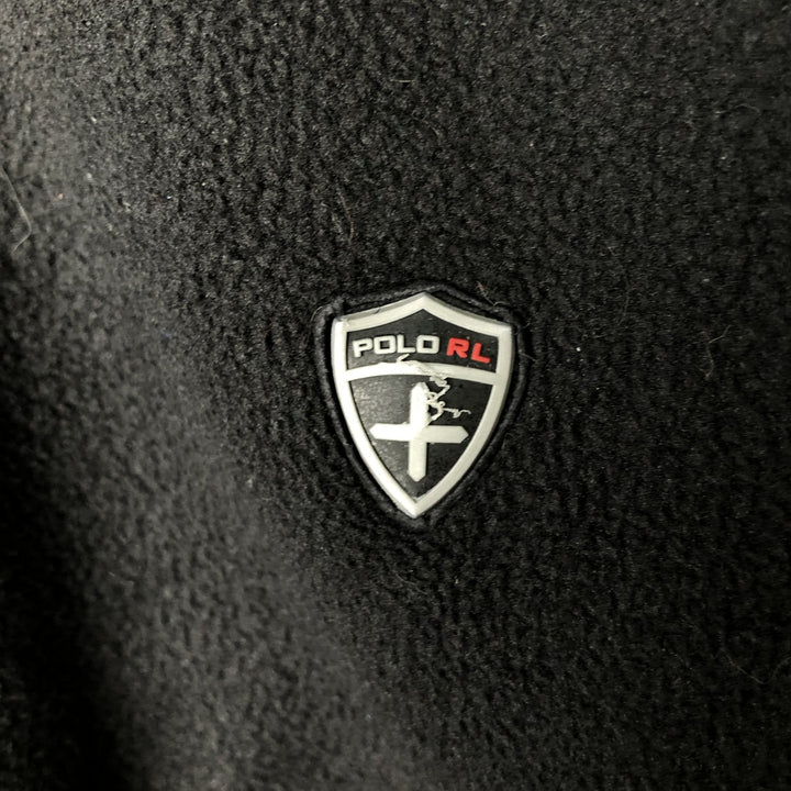 Ralph Lauren POLO by Ralph Lauren Half-Zip Fleece Pullover, Men's Size L polyester black type Vintage Second Hand