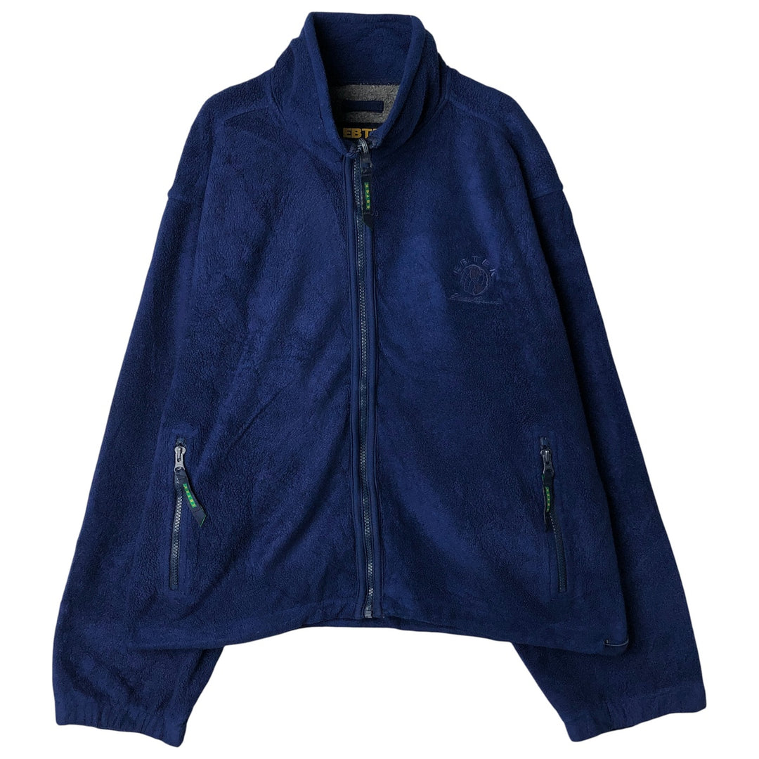 Vintage 90'S Eddie Bauer EBTEK fleece jacket, size small, men's polyester navy blue type Vintage Second Hand