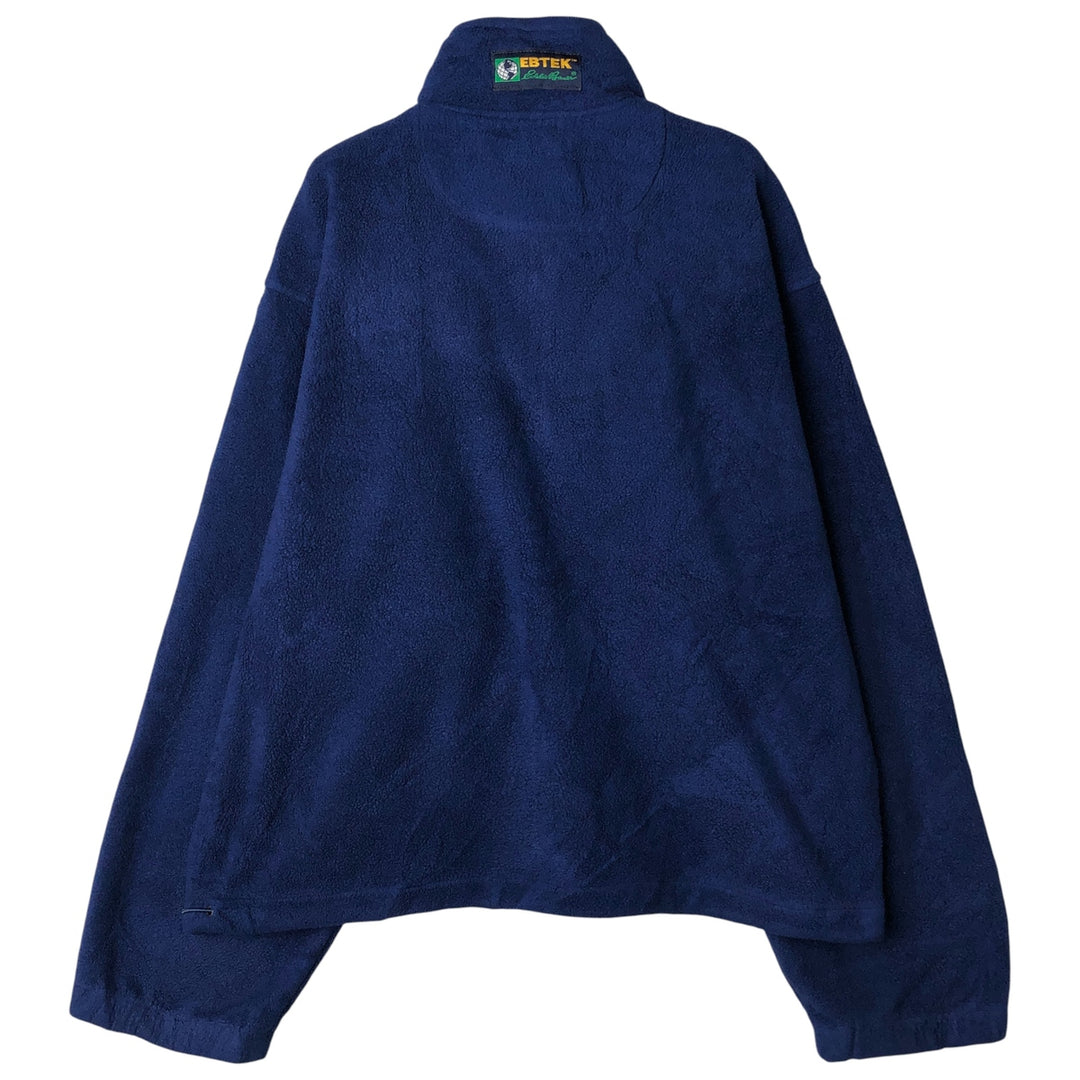 Vintage 90'S Eddie Bauer EBTEK fleece jacket, size small, men's polyester navy blue type Vintage Second Hand