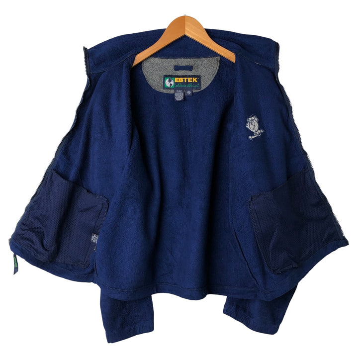 Vintage 90'S Eddie Bauer EBTEK fleece jacket, size small, men's polyester navy blue type Vintage Second Hand