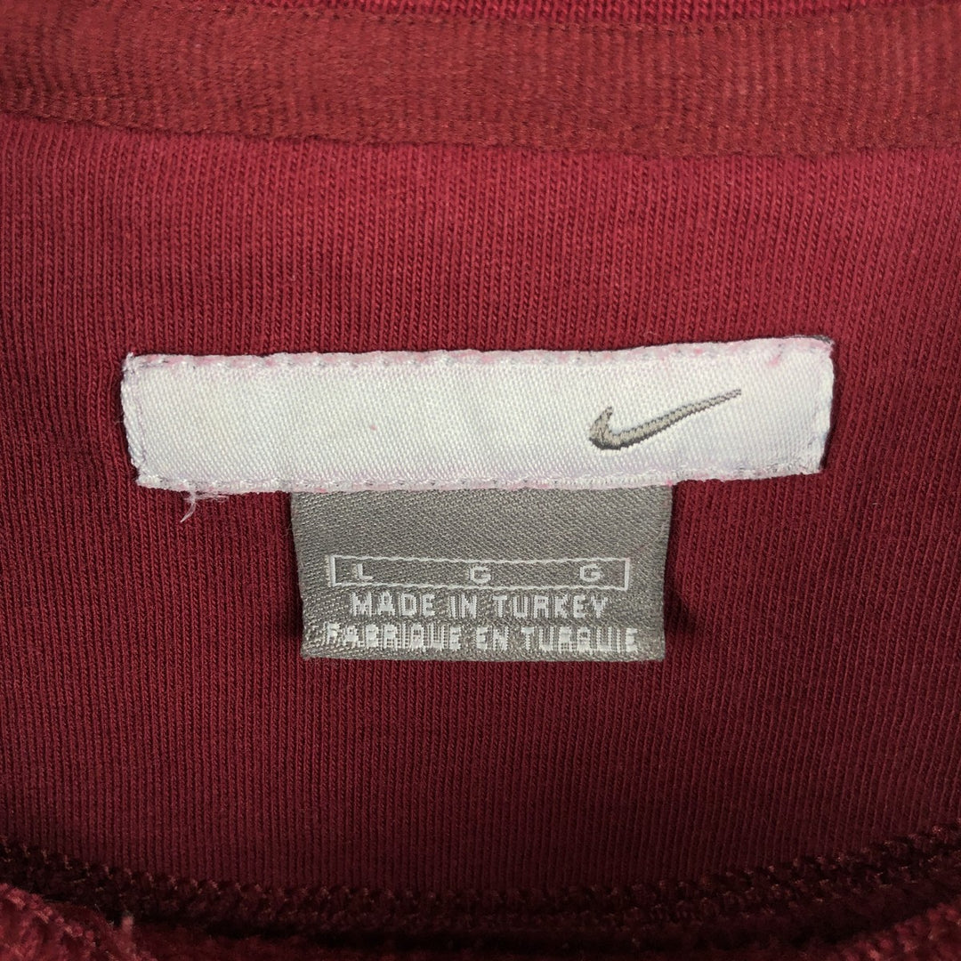 00'S Nike One Point Logo Sweatshirt Trainer Men's L size cotton Red type red-purple Vintage Second Hand