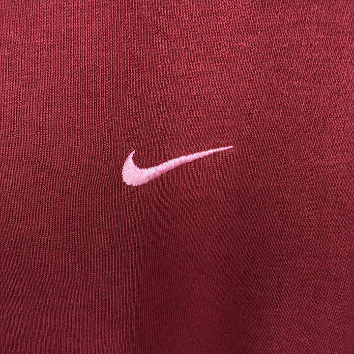 00'S Nike One Point Logo Sweatshirt Trainer Men's L size cotton Red type red-purple Vintage Second Hand