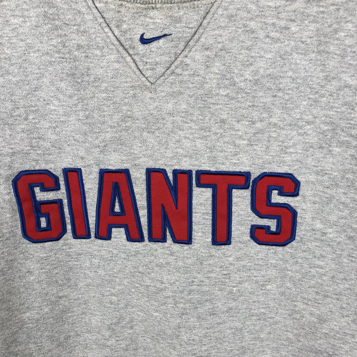 2000s~ Nike TEAM NFL NEW YORK GIANTS New York Giants Logo Sweatshirt, Men's Size Medium cotton gray type Vintage Second Hand