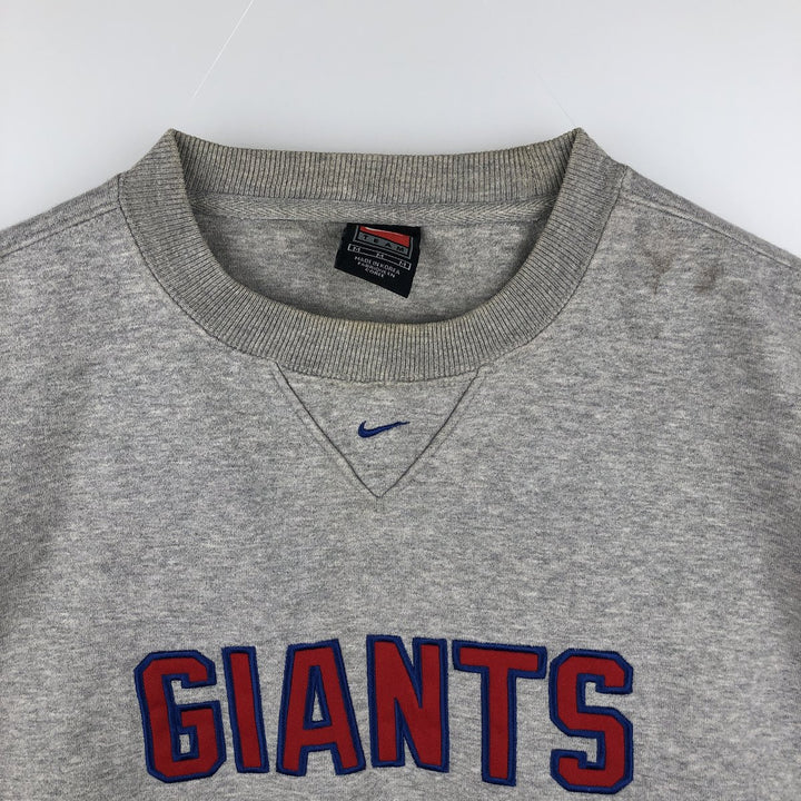 2000s~ Nike TEAM NFL NEW YORK GIANTS New York Giants Logo Sweatshirt, Men's Size Medium cotton gray type Vintage Second Hand