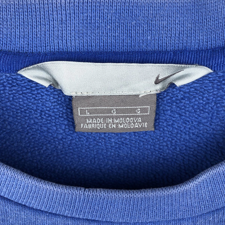 00'S Nike One Point Logo Sweatshirt Trainer Men's L size cotton blue type Vintage Second Hand