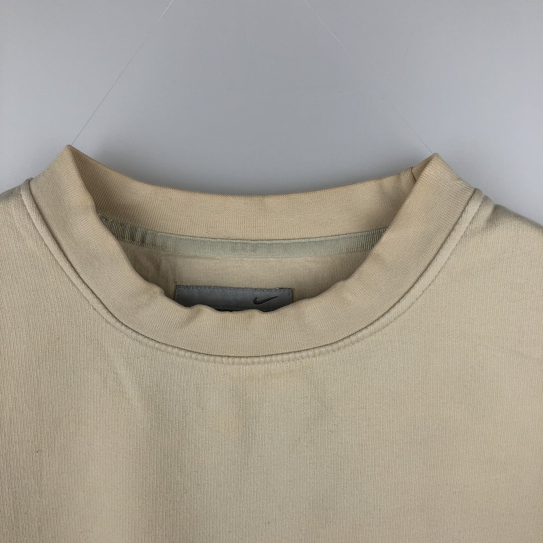 00'S Nike One Point Logo Sweatshirt Trainer Men's XL cotton Beige type Vintage Second Hand
