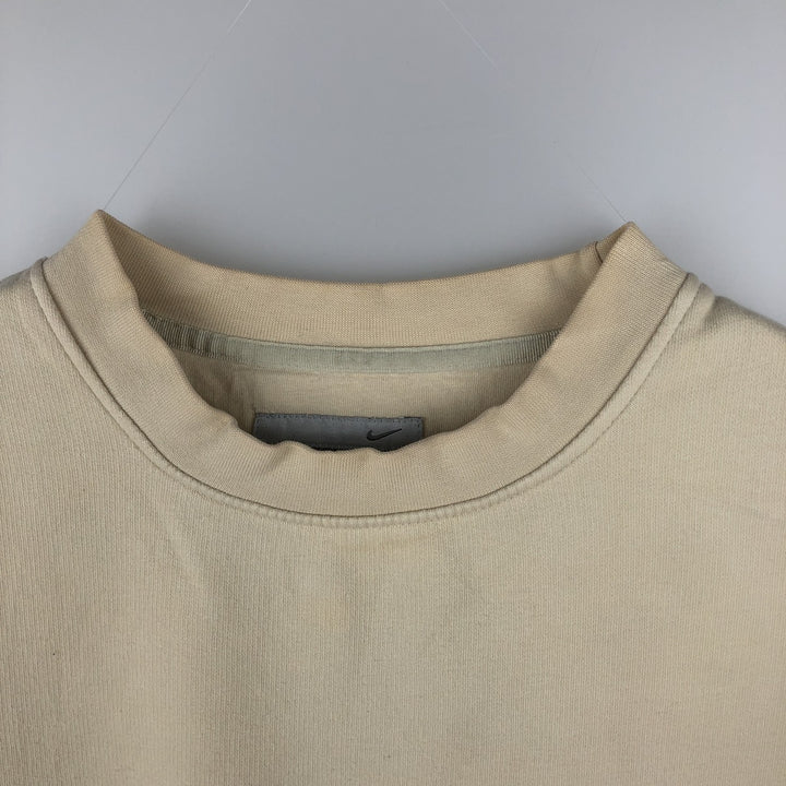 00'S Nike One Point Logo Sweatshirt Trainer Men's XL cotton Beige type Vintage Second Hand