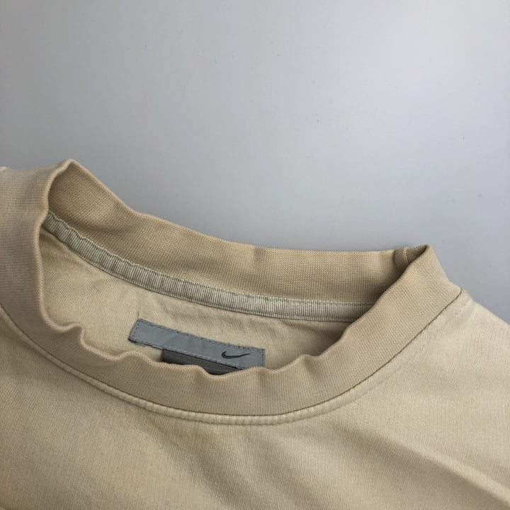 00'S Nike One Point Logo Sweatshirt Trainer Men's XL cotton Beige type Vintage Second Hand