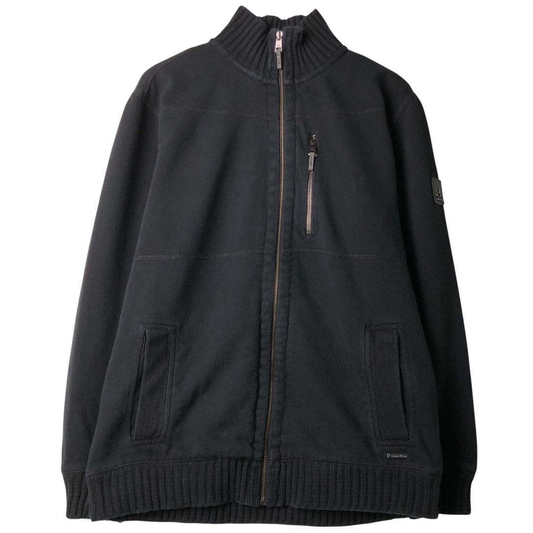 Calvin Klein full-zip sweatshirt, men's size L cotton black type Vintage Second Hand