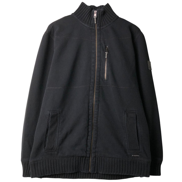 Calvin Klein full-zip sweatshirt, men's size L cotton black type Vintage Second Hand
