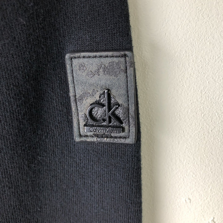 Calvin Klein full-zip sweatshirt, men's size L cotton black type Vintage Second Hand