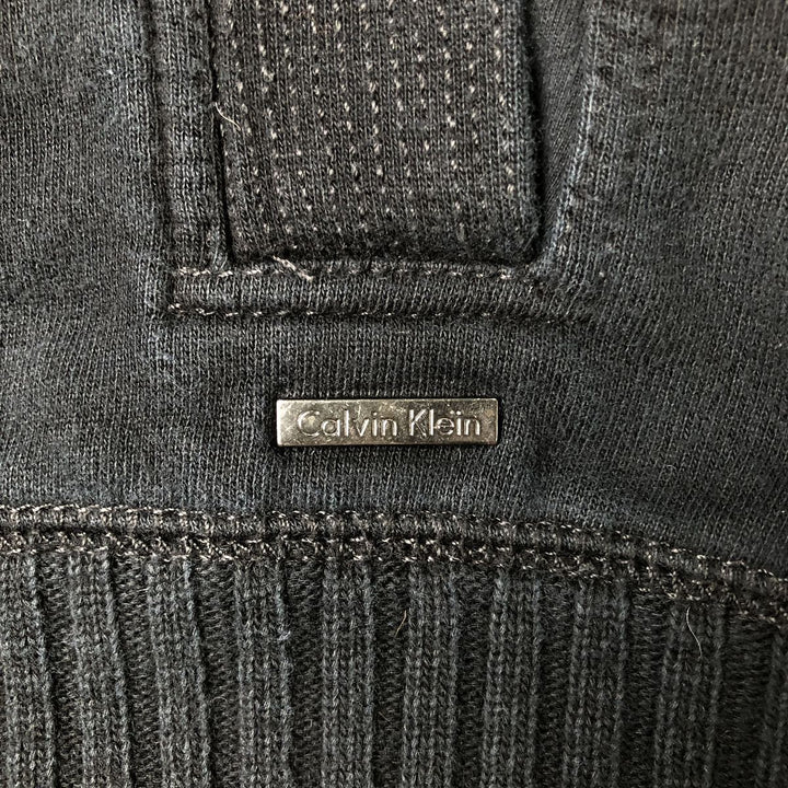 Calvin Klein full-zip sweatshirt, men's size L cotton black type Vintage Second Hand