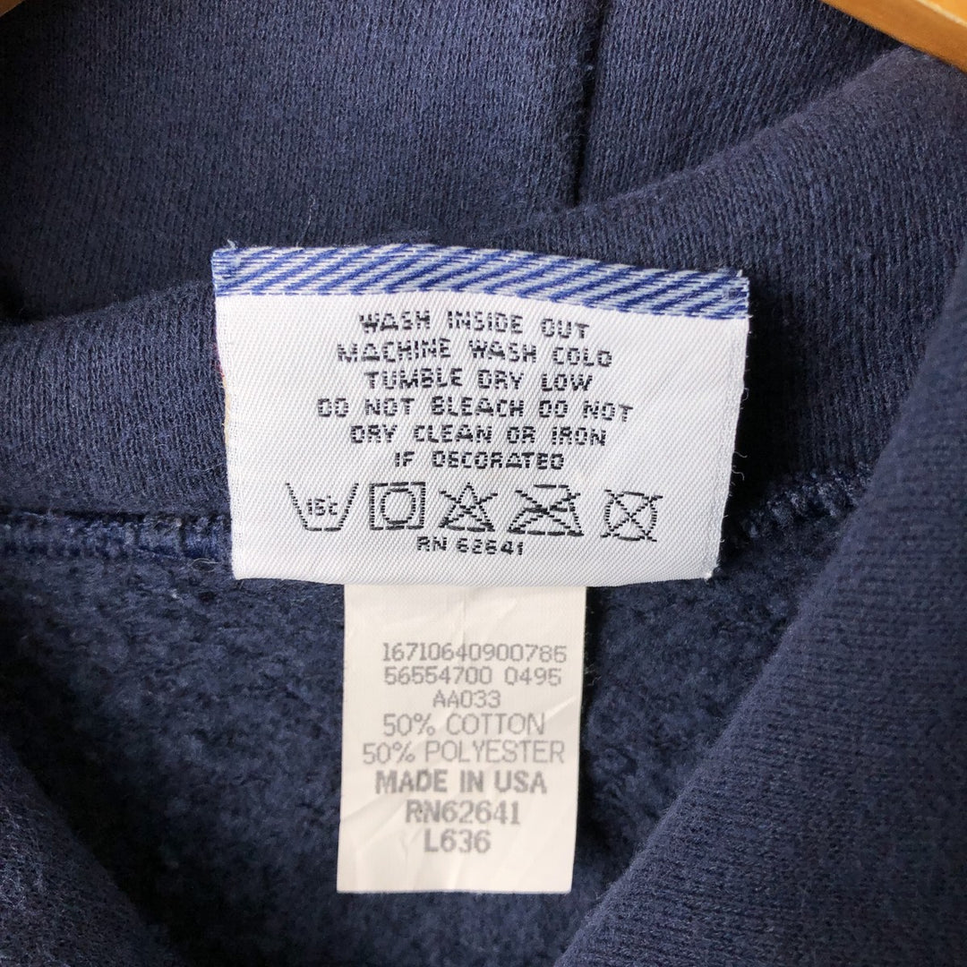 Vintage 90'S Lee NFL New England Patriots full-zip sweatshirt hoodie, Made in USA, Men's Size L cotton navy blue type Vintage Second Hand