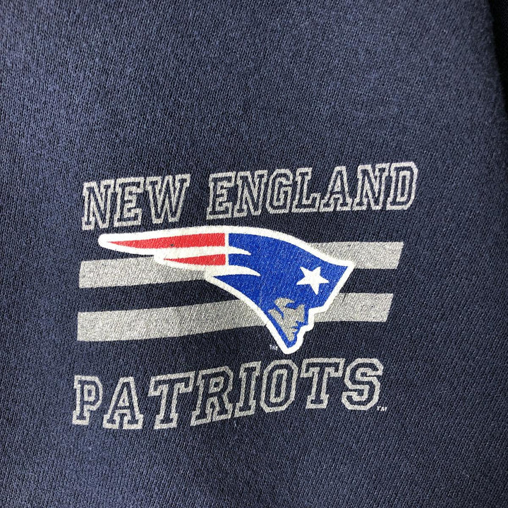 Vintage 90'S Lee NFL New England Patriots full-zip sweatshirt hoodie, Made in USA, Men's Size L cotton navy blue type Vintage Second Hand