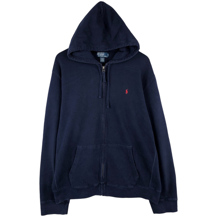 Ralph Lauren POLO by Ralph Lauren Sweat Full Zip Hoodie Men's XXL cotton navy blue type Vintage Second Hand