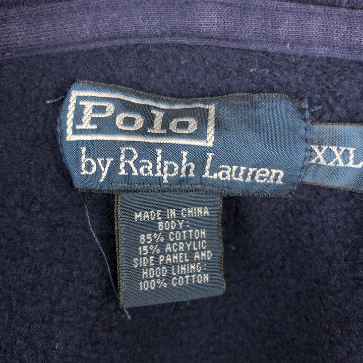 Ralph Lauren POLO by Ralph Lauren Sweat Full Zip Hoodie Men's XXL cotton navy blue type Vintage Second Hand
