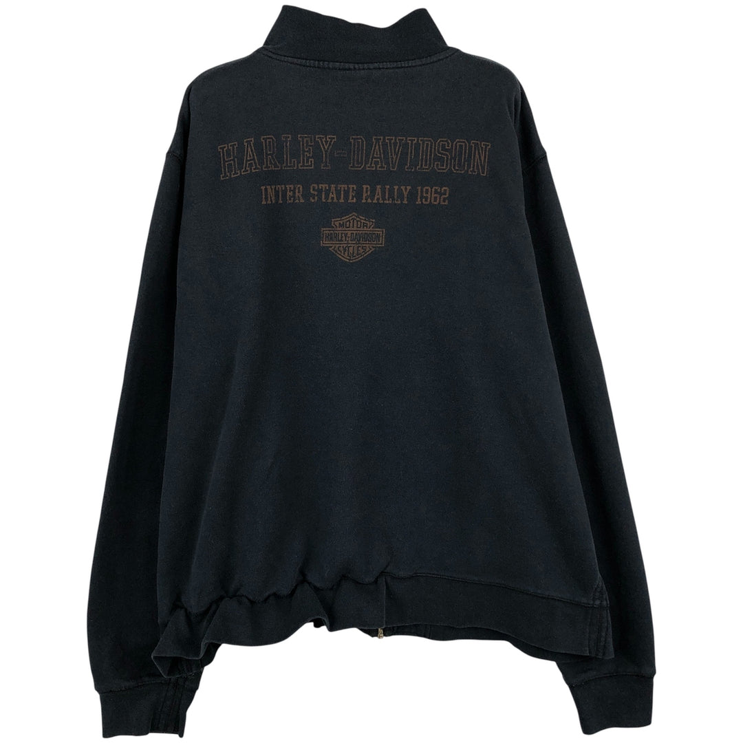 Harley-Davidson High-Neck Full-Zip Sweatshirt, Men's Size XL cotton black type Vintage Second Hand