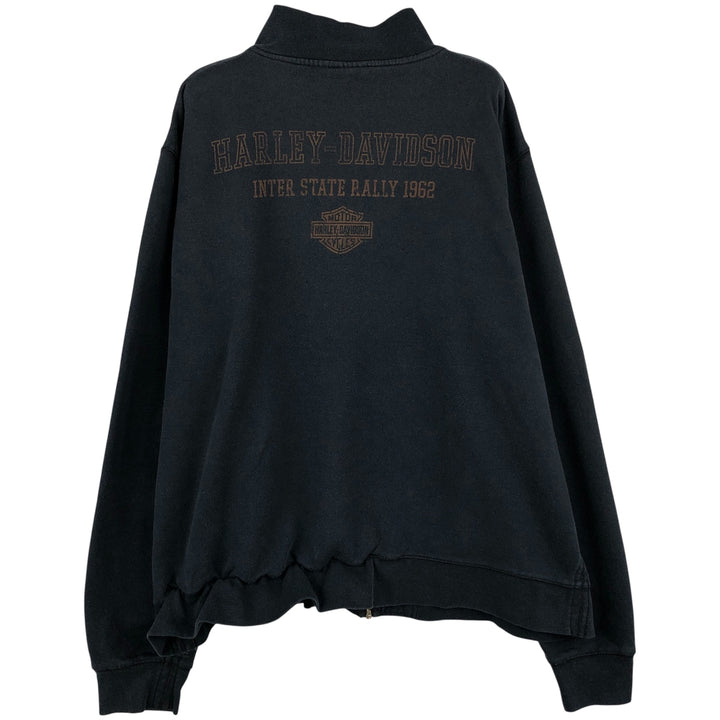 Harley-Davidson High-Neck Full-Zip Sweatshirt, Men's Size XL cotton black type Vintage Second Hand