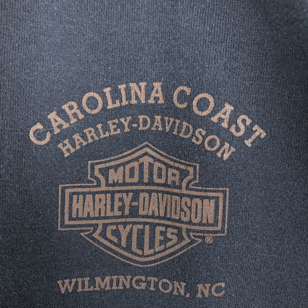 Harley-Davidson High-Neck Full-Zip Sweatshirt, Men's Size XL cotton black type Vintage Second Hand