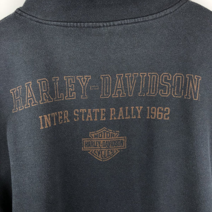Harley-Davidson High-Neck Full-Zip Sweatshirt, Men's Size XL cotton black type Vintage Second Hand