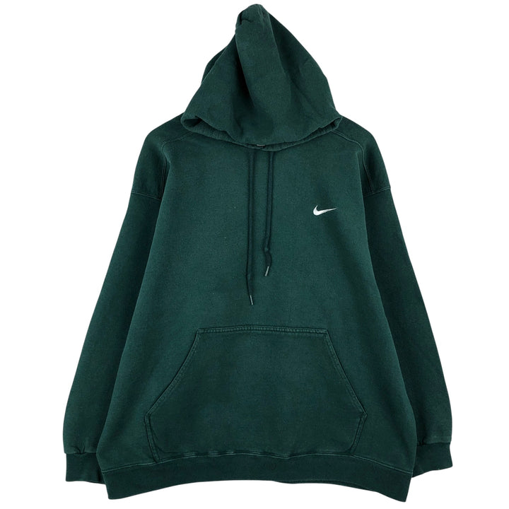 90'S Nike Sweatshirt Pullover Hoodie Made in USA Men's XL Vintage cotton Green type dark green Vintage Second Hand