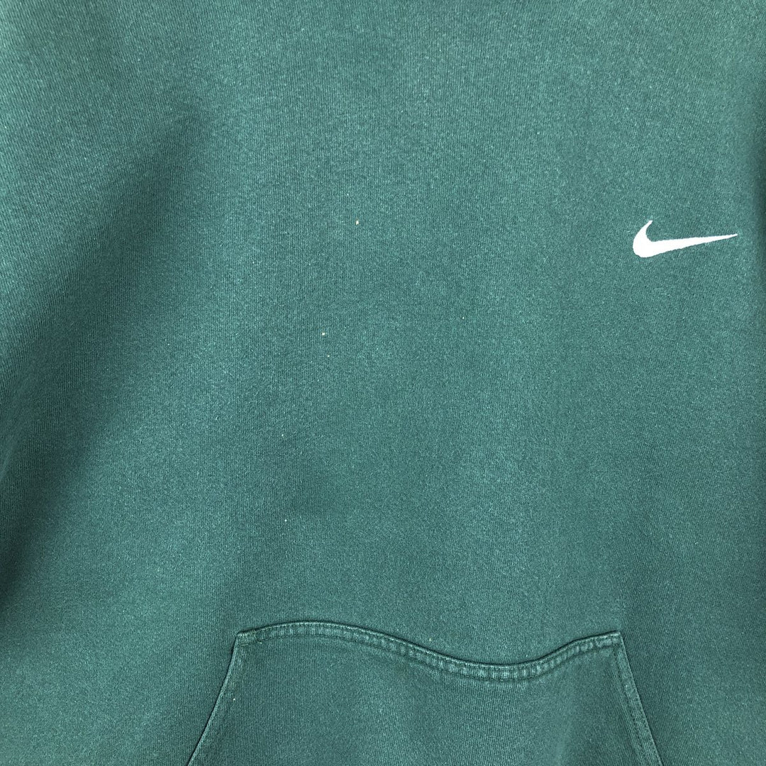 90'S Nike Sweatshirt Pullover Hoodie Made in USA Men's XL Vintage cotton Green type dark green Vintage Second Hand