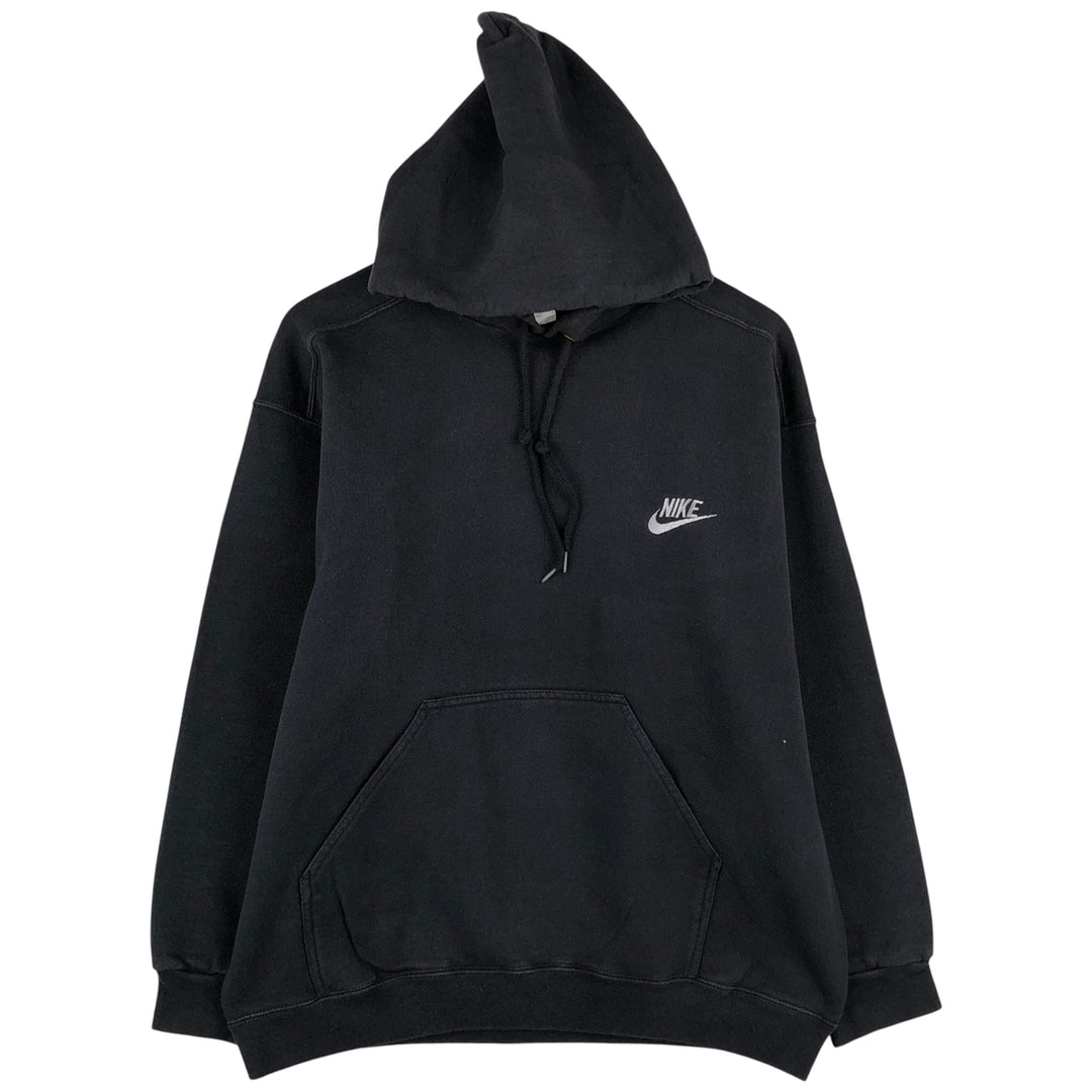 90'S Nike Sweatshirt Pullover Hoodie, Made in USA, Men's M Size, Vintage cotton black type Vintage Second Hand