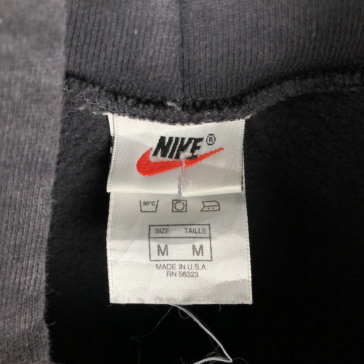 90'S Nike Sweatshirt Pullover Hoodie, Made in USA, Men's M Size, Vintage cotton black type Vintage Second Hand
