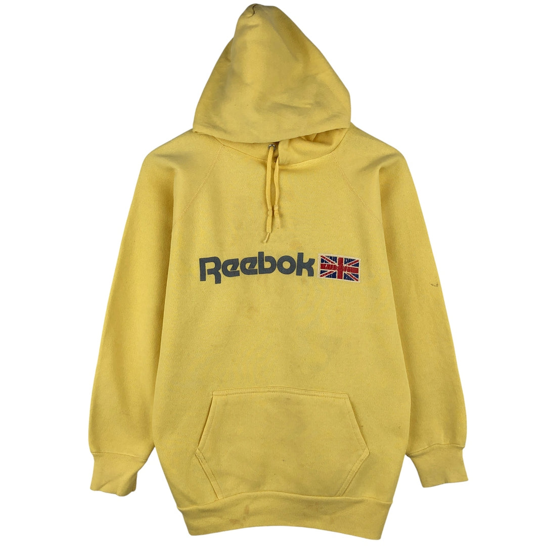 Vintage 1980'S Reebok pullover sweatshirt, made in the USA, size L, men's cotton yellow type Vintage Second Hand