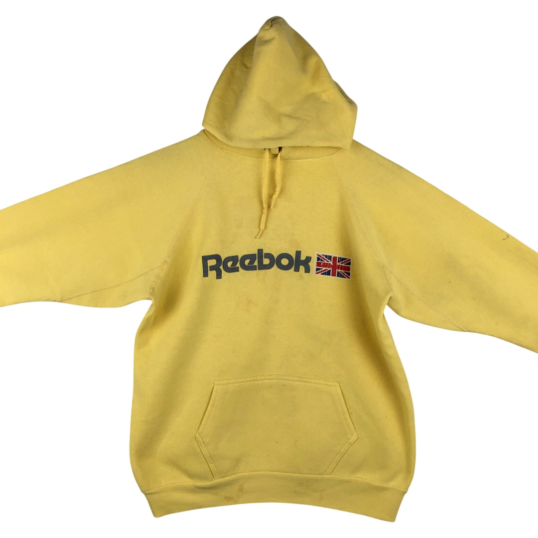 Vintage 1980'S Reebok pullover sweatshirt, made in the USA, size L, men's cotton yellow type Vintage Second Hand