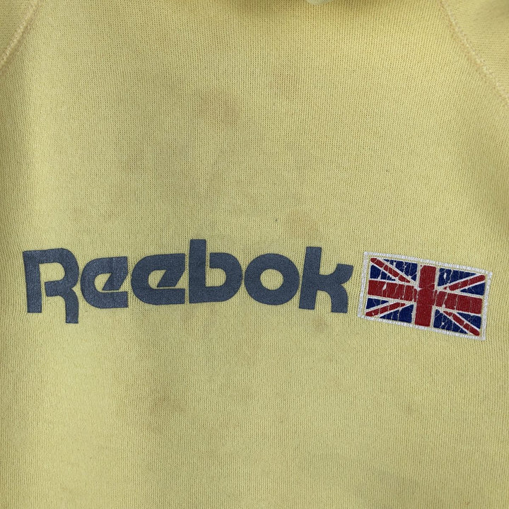 Vintage 1980'S Reebok pullover sweatshirt, made in the USA, size L, men's cotton yellow type Vintage Second Hand