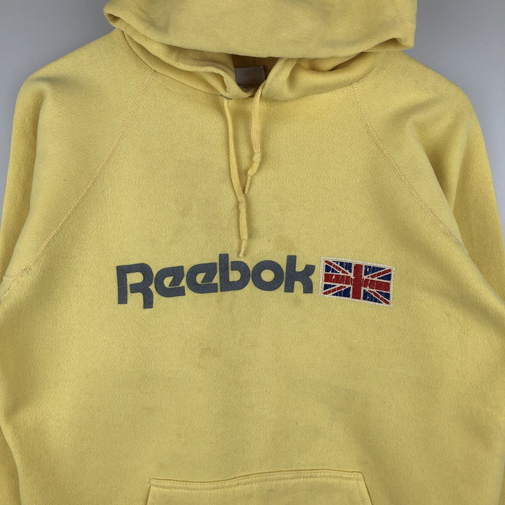 Vintage 1980'S Reebok pullover sweatshirt, made in the USA, size L, men's cotton yellow type Vintage Second Hand