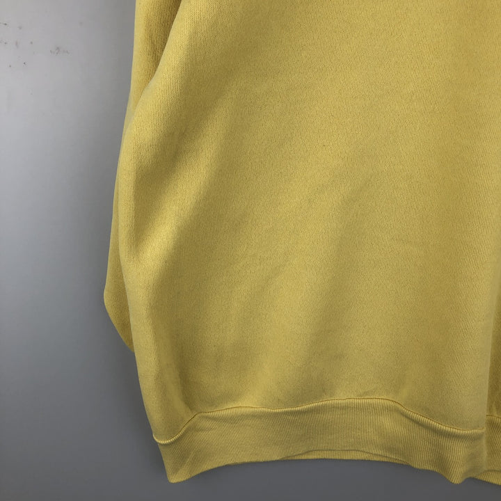 Vintage 1980'S Reebok pullover sweatshirt, made in the USA, size L, men's cotton yellow type Vintage Second Hand