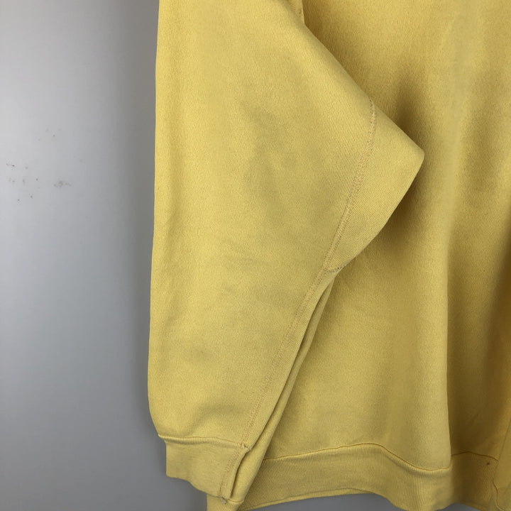 Vintage 1980'S Reebok pullover sweatshirt, made in the USA, size L, men's cotton yellow type Vintage Second Hand