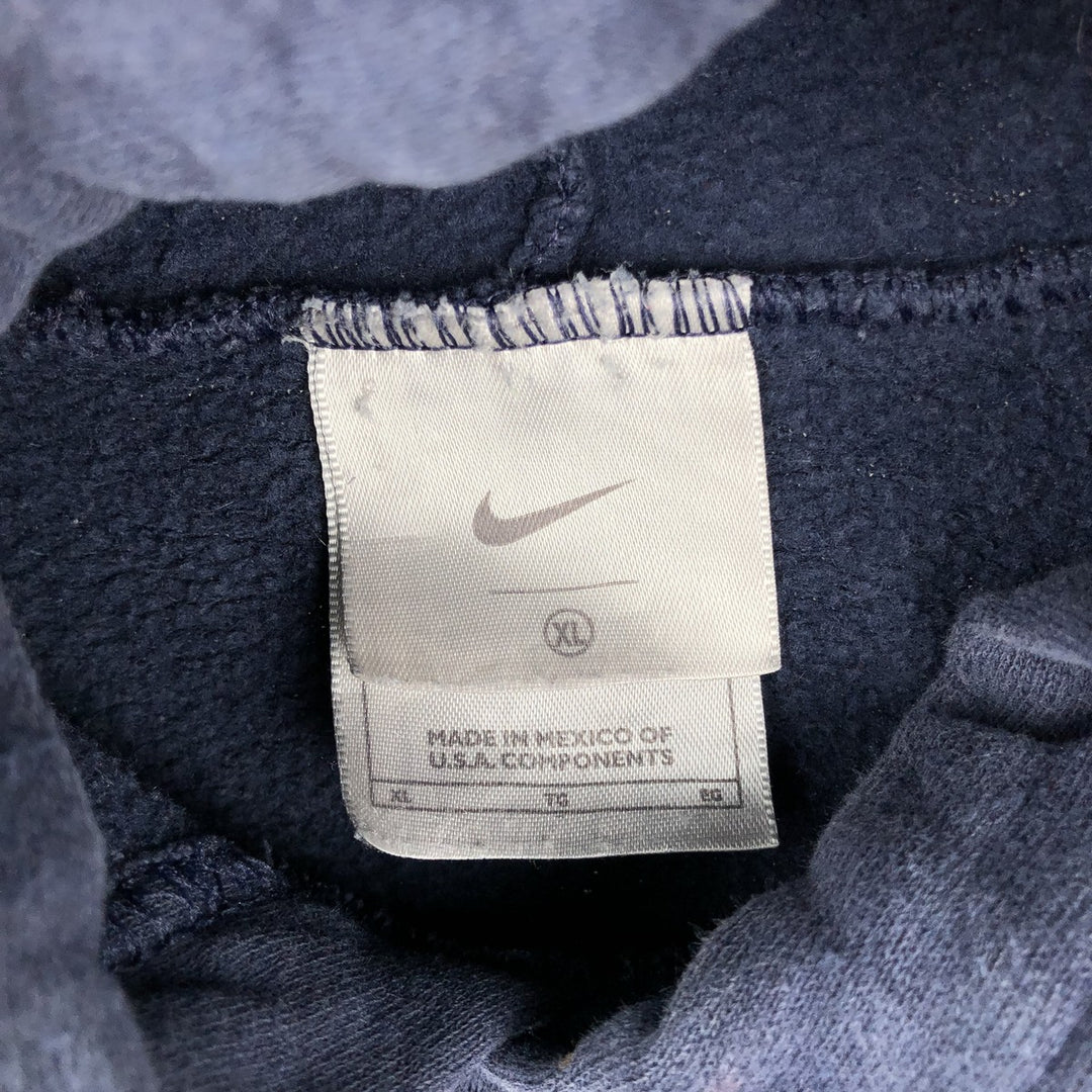 2000'S Nike Center Logo Pullover Hoodie, Men's XL cotton navy blue type Vintage Second Hand