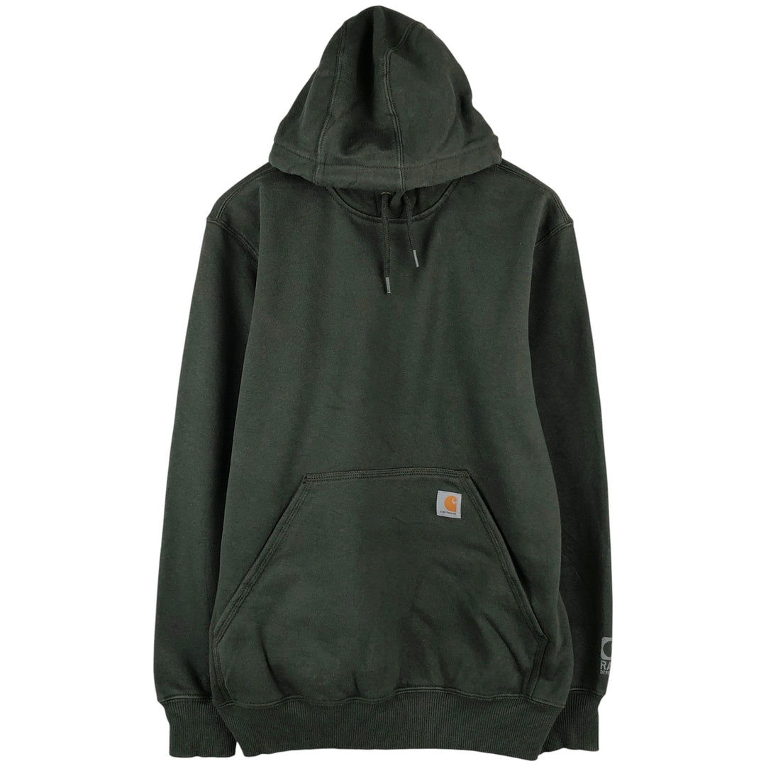 Carhartt ORIGINAL FIT sweatshirt pullover hoodie, men's size M cotton Green type dark green Vintage Second Hand