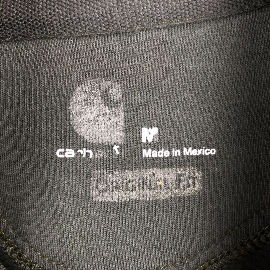 Carhartt ORIGINAL FIT sweatshirt pullover hoodie, men's size M cotton Green type dark green Vintage Second Hand