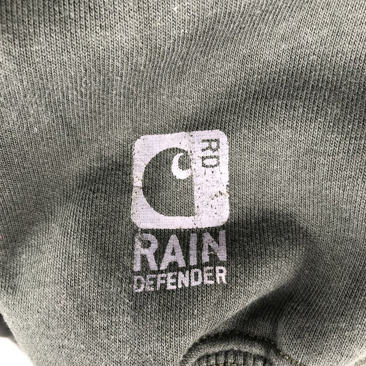 Carhartt ORIGINAL FIT sweatshirt pullover hoodie, men's size M cotton Green type dark green Vintage Second Hand