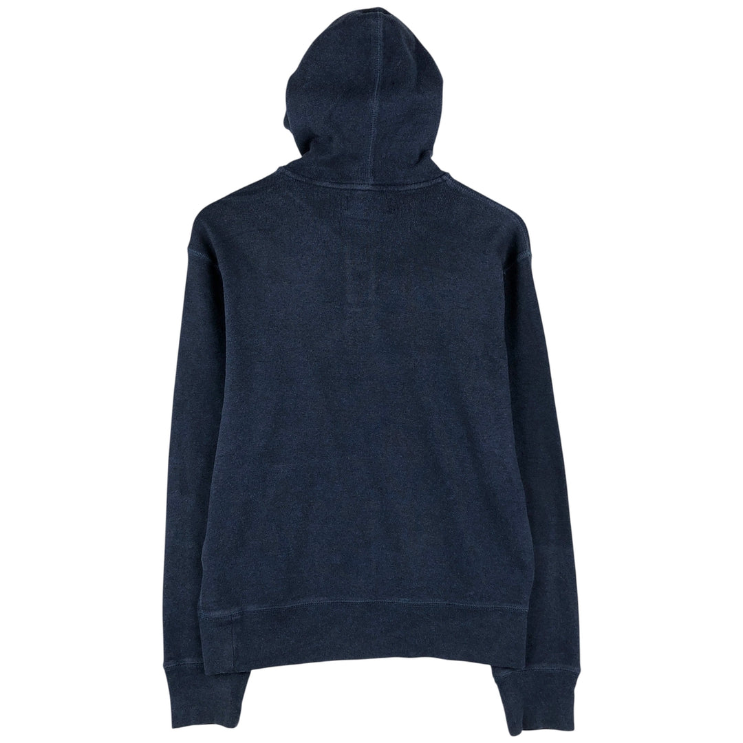 Ralph Lauren POLO by Ralph Lauren sweatshirt half-button hoodie, men's size S cotton navy blue type Vintage Second Hand
