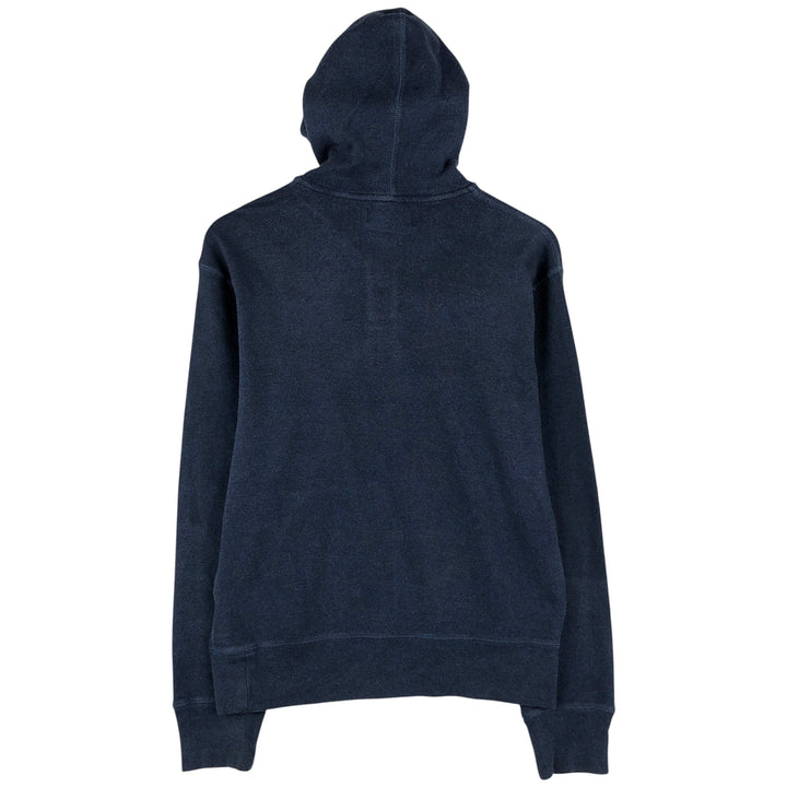 Ralph Lauren POLO by Ralph Lauren sweatshirt half-button hoodie, men's size S cotton navy blue type Vintage Second Hand