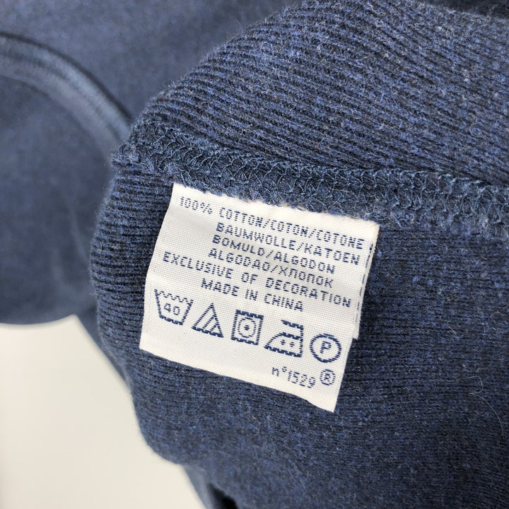 Ralph Lauren POLO by Ralph Lauren sweatshirt half-button hoodie, men's size S cotton navy blue type Vintage Second Hand