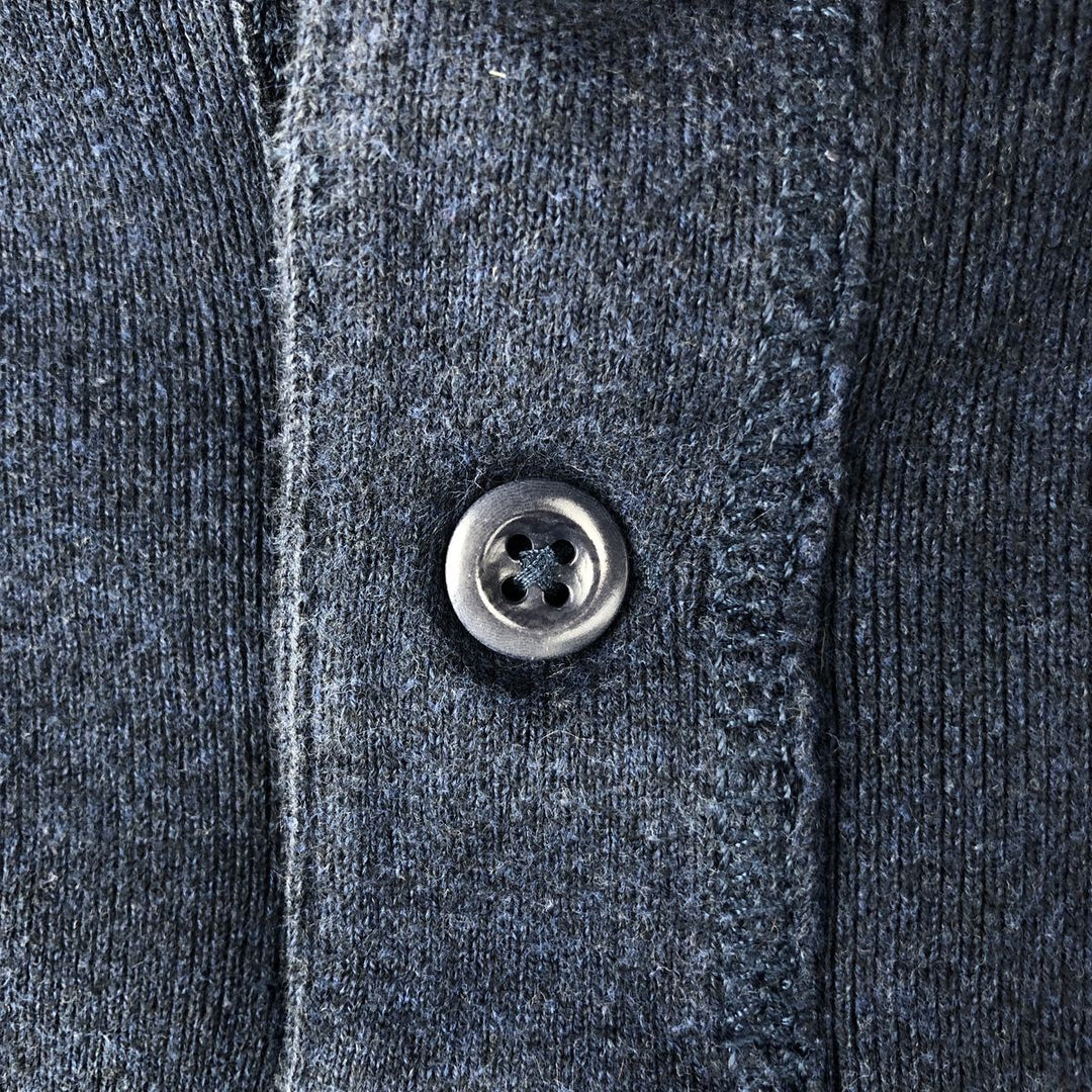 Ralph Lauren POLO by Ralph Lauren sweatshirt half-button hoodie, men's size S cotton navy blue type Vintage Second Hand