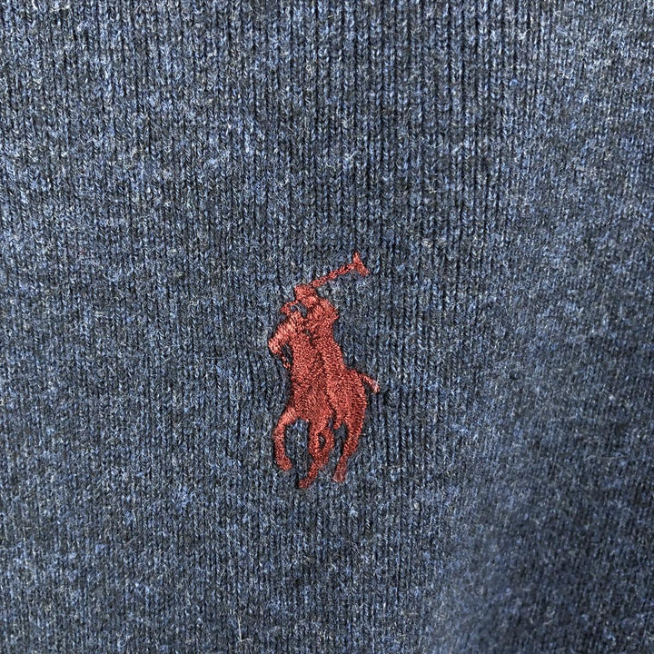 Ralph Lauren POLO by Ralph Lauren sweatshirt half-button hoodie, men's size S cotton navy blue type Vintage Second Hand