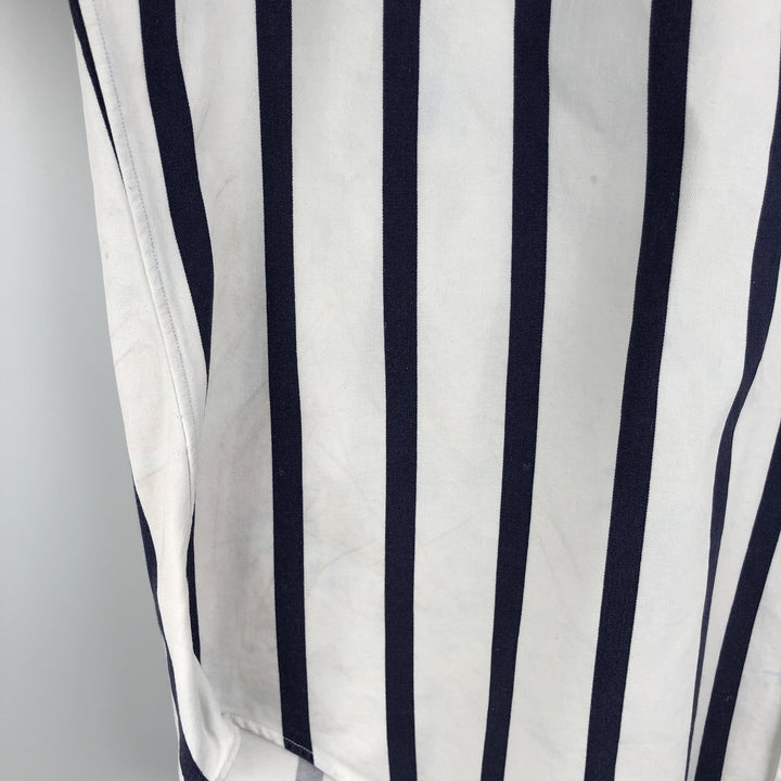 Ralph Lauren long sleeve button down striped shirt, men's size L cotton white type Vintage Second Hand