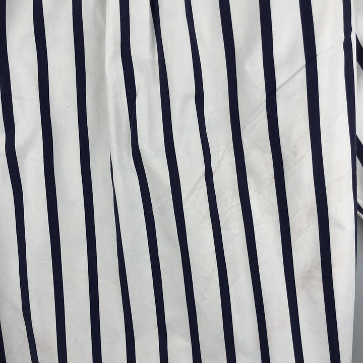 Ralph Lauren long sleeve button down striped shirt, men's size L cotton white type Vintage Second Hand